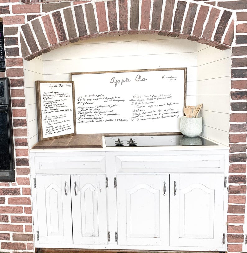 Custom Framed Handwritten Recipe sign, Your handwritten Recipe/Letter wood Sign, Handwritten letter, handwritten recipes, Recipe Sign
