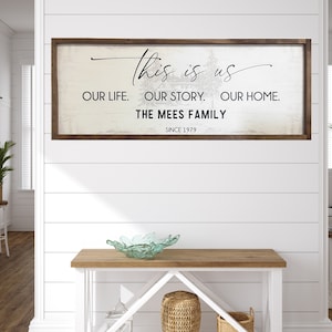Personalized This Is Us Sign | This Is Us Cabin Sign | Our Life Our Story Our Home | This Is Us Our Story | This Is Us Wall Decor