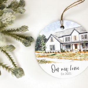 Custom Home Ornament | Our first home Christmas Ornament | House Personalized Christmas Ornament Gift | Housewarming Ornament