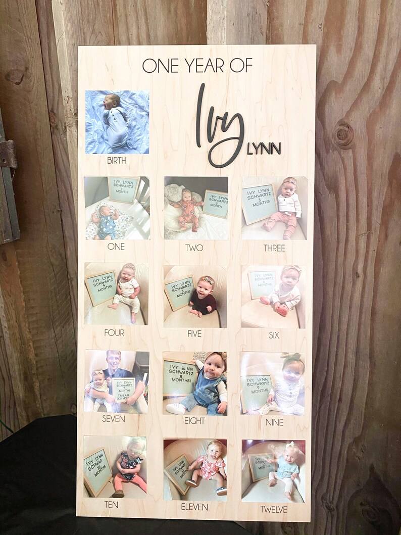 One Year of Baby First Birthday Sign First Birthday - Etsy