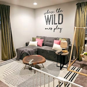 Where the Wild ones play sign | Playroom Decor | Nursery Decor | Word Signs | Kids Decor | where the wild ones play | nursery room wall
