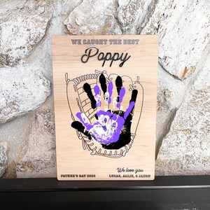 Personalisierte Vatertagsgeschenke | Benutzerdefinierte Handdruck Schild für Papa | Geschenke für Opa zum Vatertag