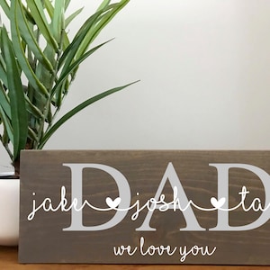 Father's Day Gift | Rustic Wood Dad Sign | Family Wall Sign | Family Sign Gift Idea | Dad Gift From Kids