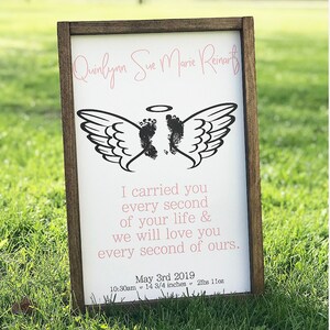 Personalized Infant Loss Footprints Memorial Sign
