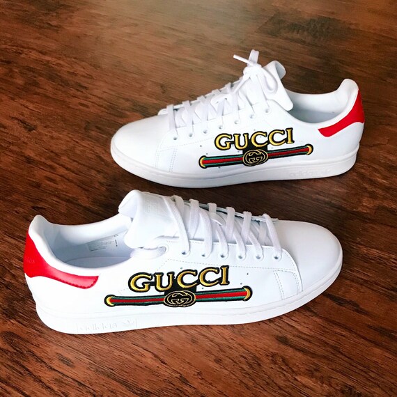 Custom Adidas Stan Smith Gucci-Inspired Custom Adidas Stan Smith Gucci-Inspired
