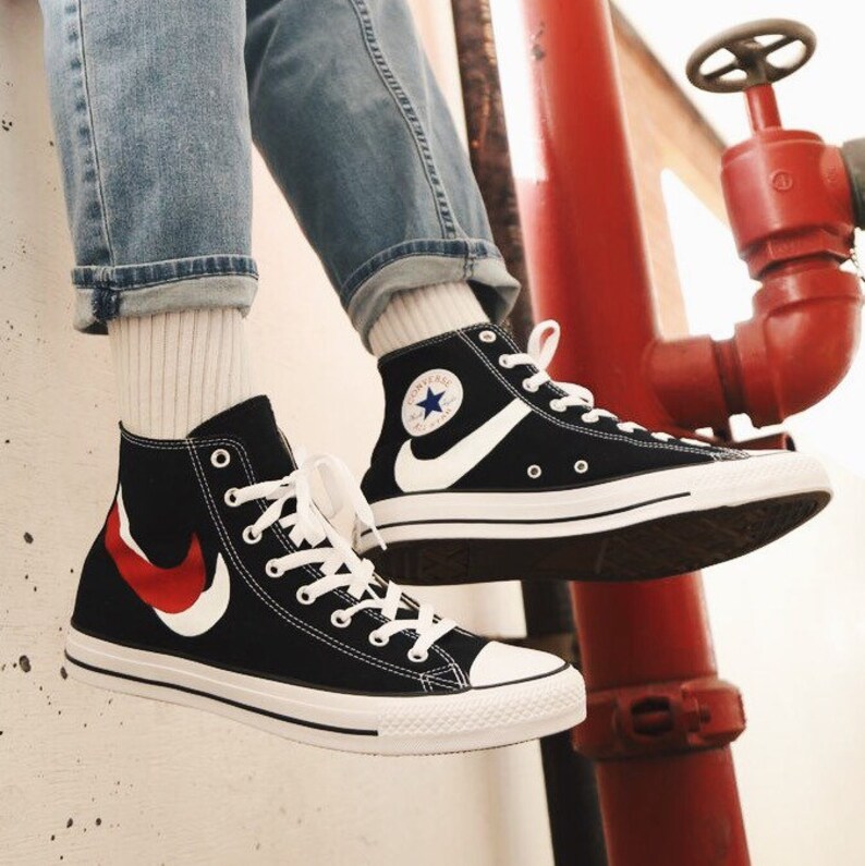 high top stacked converse