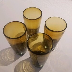 Vintage Mexican Blown Glass Set