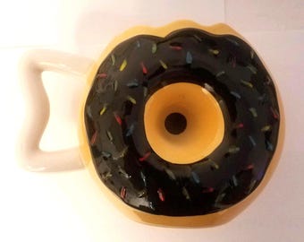 Sprinkles Chocolate Donut Coffee Mug