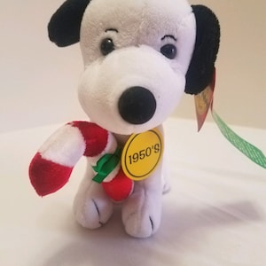 Christmas Snoopy Plush Toy Celebrate 60 Years &quot;50&#39;s&quot; Decade