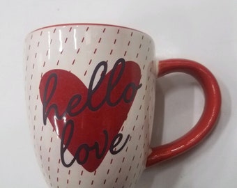Hello Love Heart Mug