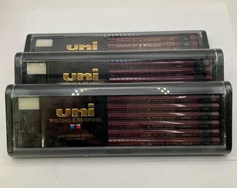 Mitsubishi Uni Writing and Drawing Pencils 9H-6B