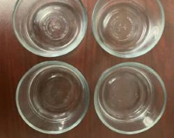 Vintage 4 each Anchor 2-cup storage bowls