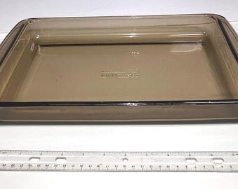 Vintage PYREX 233 (MM-16) Smokey Brown Baking Dish/Brownie Dish (13 x 9)