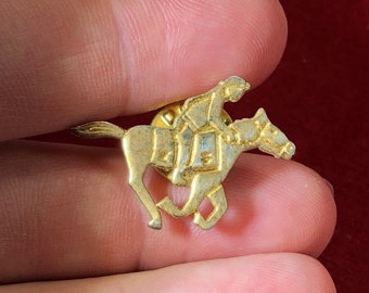 Vintage-Pin-Gold-Horse-Rider-Accessories-Collectibles