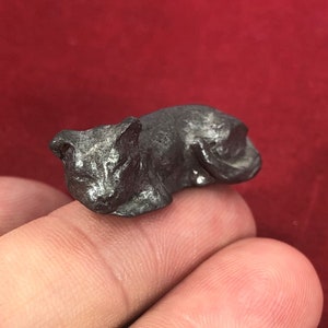 Vintage-Cat-Feline-Figurine-Pewter-Silver-Home Decor