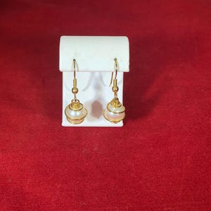 Vintage-Earrings-Dangle-Pearl-White-Gold-Jewelry-Accessories