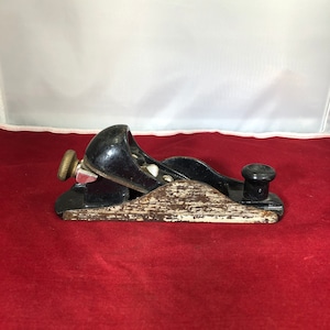Vintage-Primitive-Tools-Wood Plane-Black-Stanley-England-CF10 Body-Home Decor-Collectibles