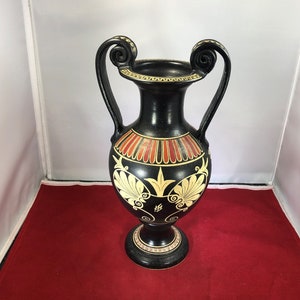 Vintage-Panathinian-Amphora-Bukas-Konstantindu-Gladiators-Hand Painted-Greece-Home Decor-Vase