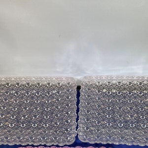 Vintage-2-Plates-Clear-Square-Daisy and Button-Serving Ware-Glassware-Home Decor
