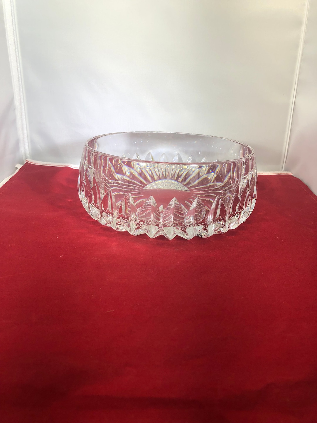 Vintagecrystalglassbowlserving Warehome Decor Etsy