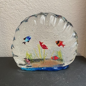 Vintage-Murano-Venezia-Italy-Fish Aquarium-Figurine-Glass-Home Decor