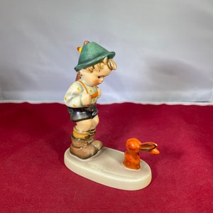 Vintage-Figurine-Hummel-Goebel-West Germany-Boy and Bunny-Sensitive Hunter-Home Decor