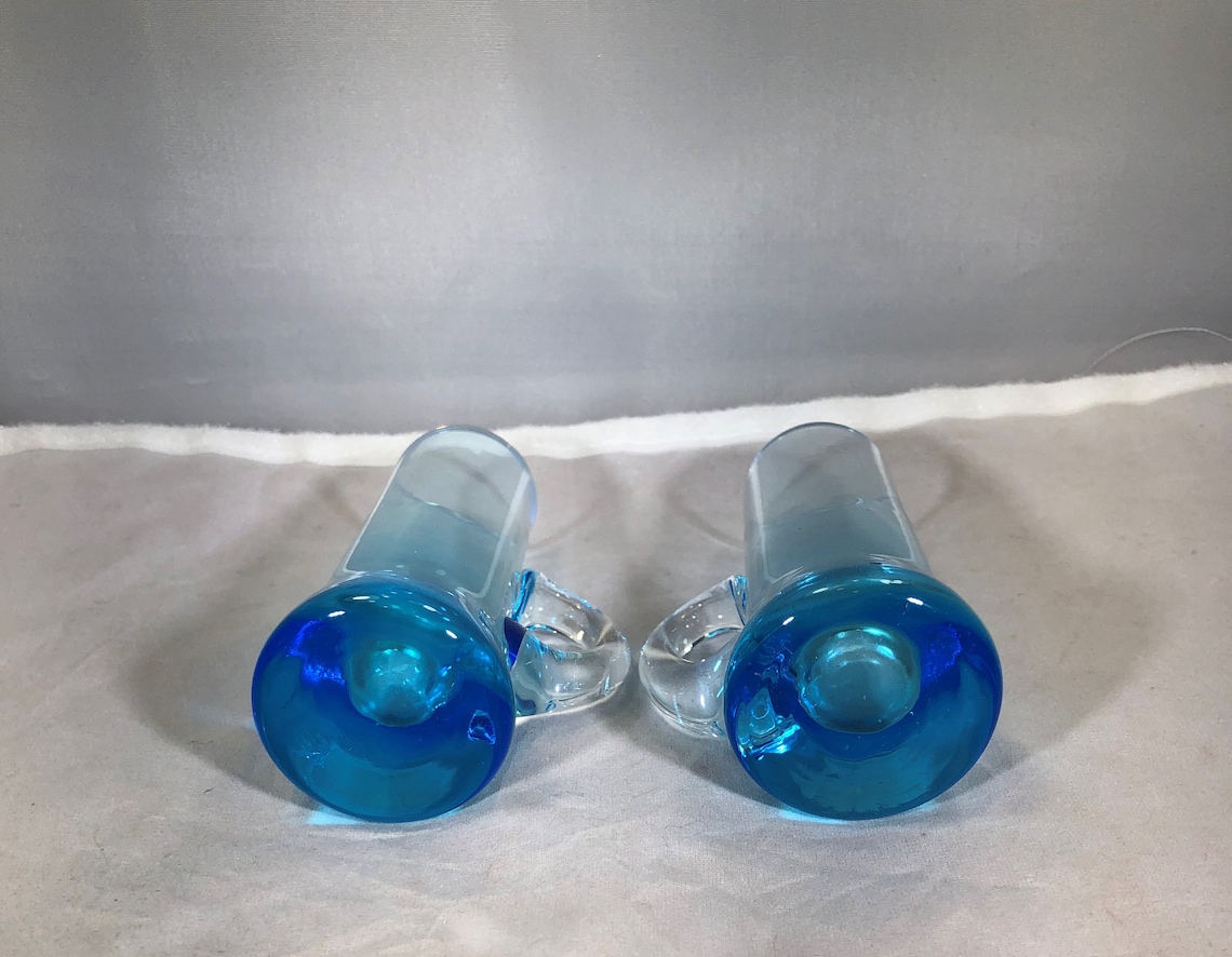 Vintageshot Glassesblue2handlesserving Wareliquorhome Etsy