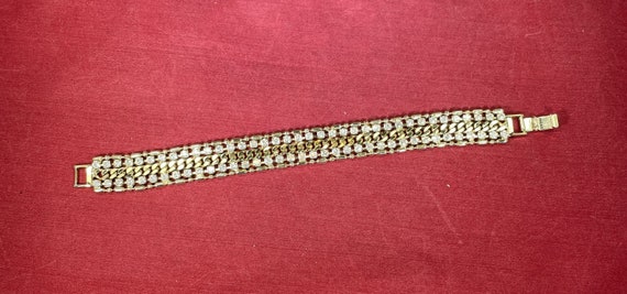 Vintage-Bracelet-Gold-Rhinestone-Jewelry-Accessor… - image 5