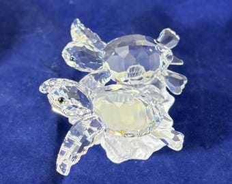置物 Peaceful Countryside Baby Tortoises Swarovski Peaceful