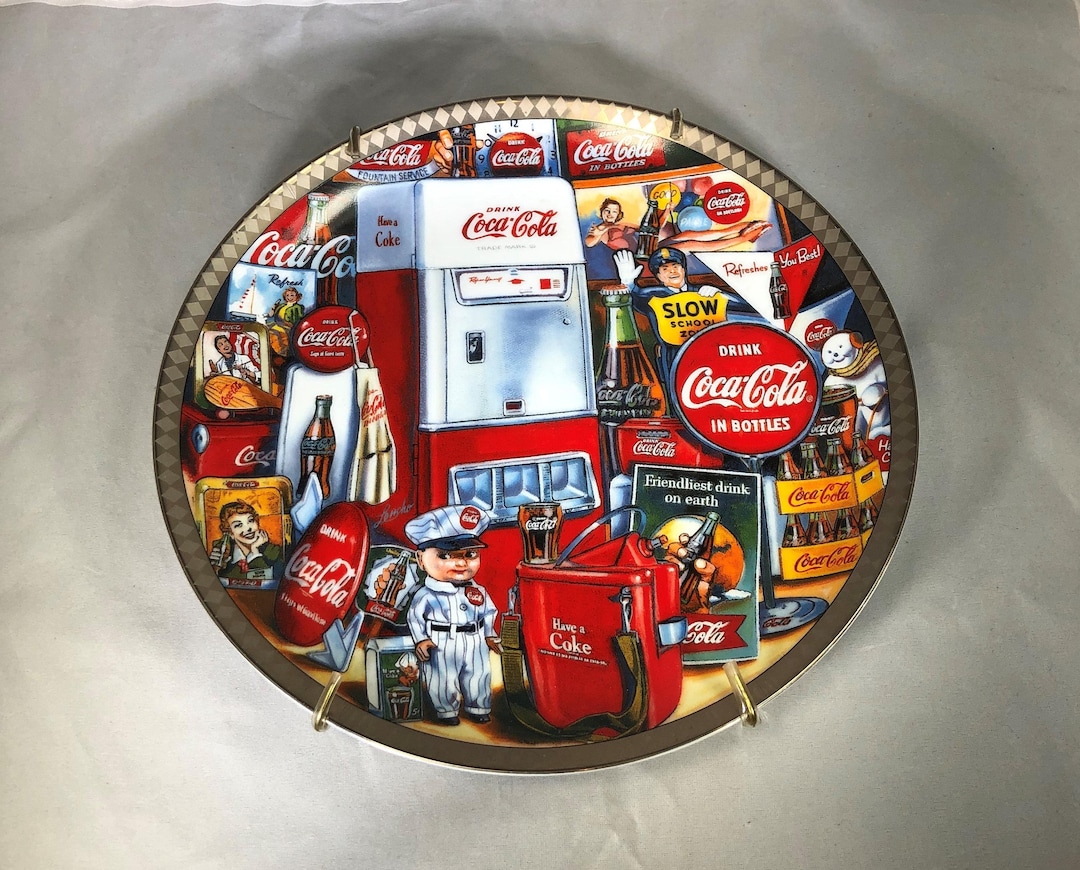 Vintage-collectible-plate-coca Cola-1950-1960-david Lencho-#3225