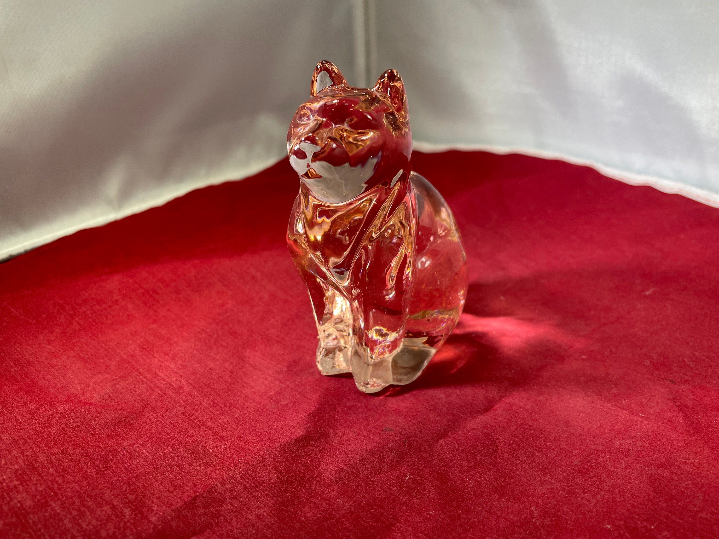 Carnival Glass Cat on Nest - Etsy