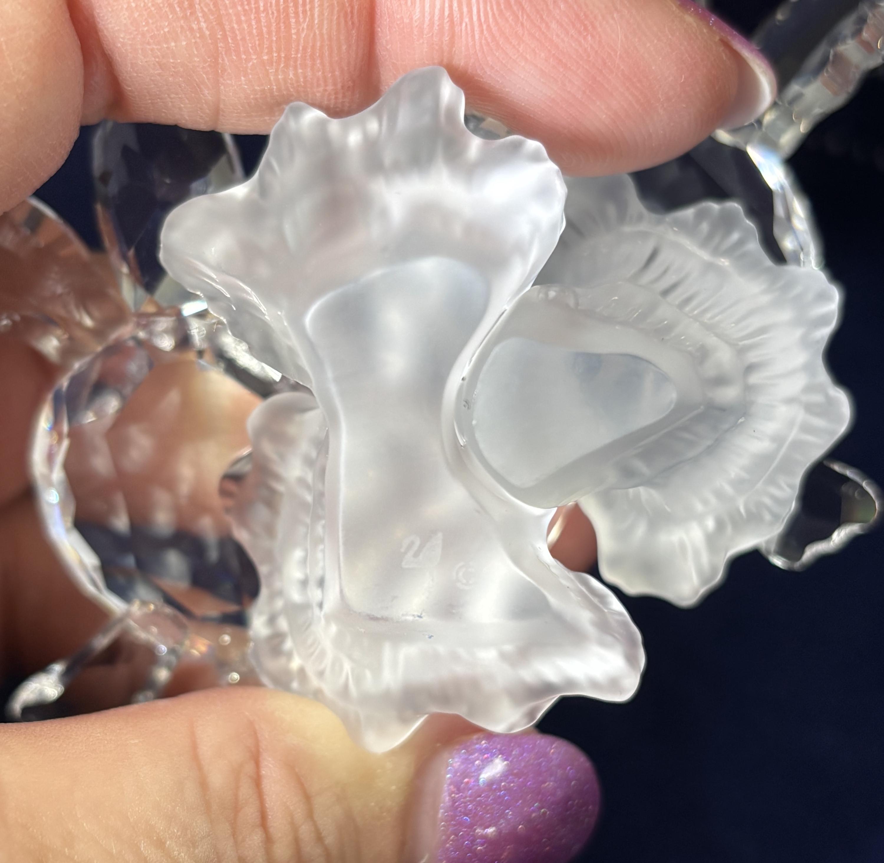 Vintage-swarovski-figurine-baby Sea Turtles-crystal-clear-frosted