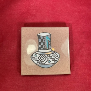 Vintage-Coaster-Native American-Vase-Cleo Teissedre Designers-USA-Home Decor