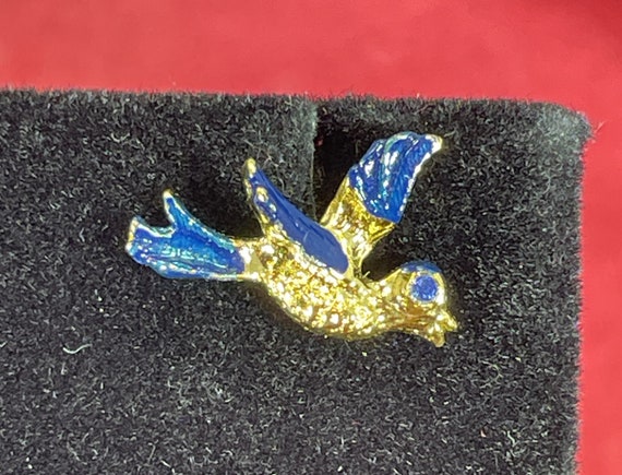Vintage-Pin-Blue-Bird-Gold-Jewelry-Accessories - image 4