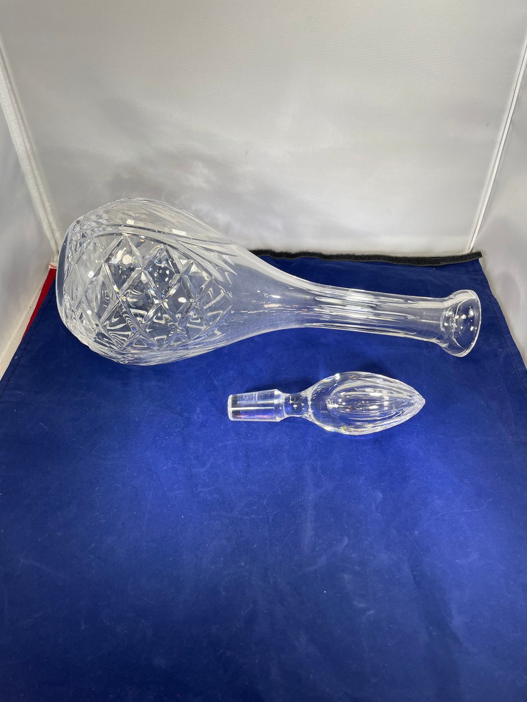 Vintagedecanterclearglassteardropserving Wareliquorhome Decor Etsy