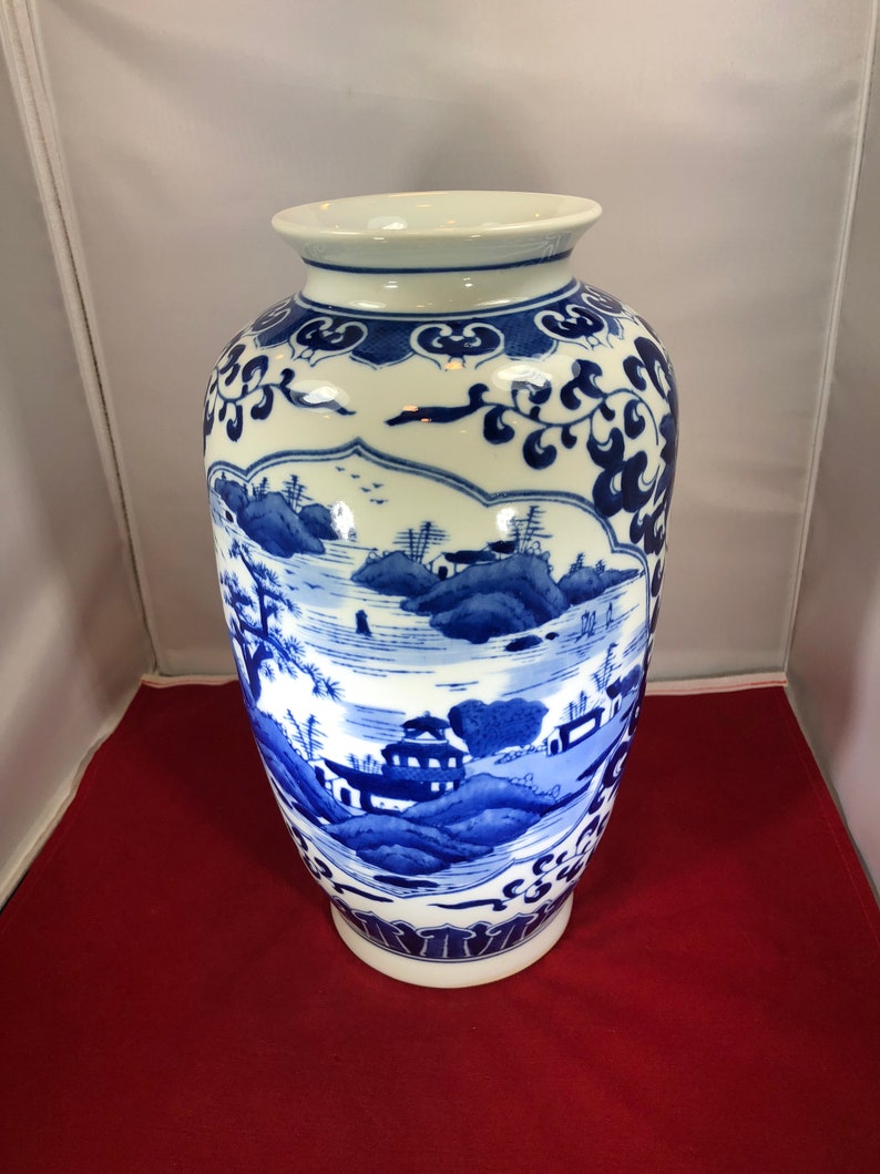 vintage ginger jar vase blue white ref=landingpage similar listing bot 9
