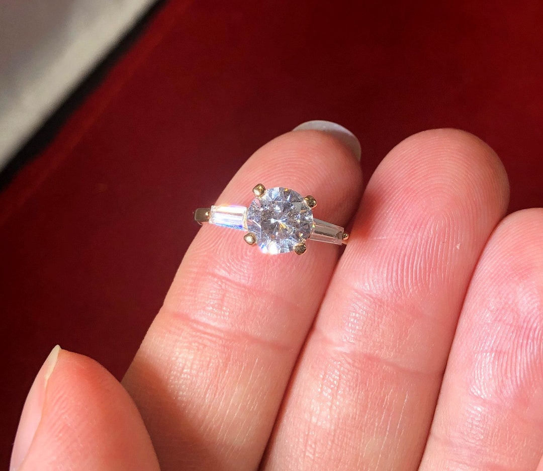 Vintage-ring-clear-rhinestone-gold-6-jewelry-accessories - Etsy