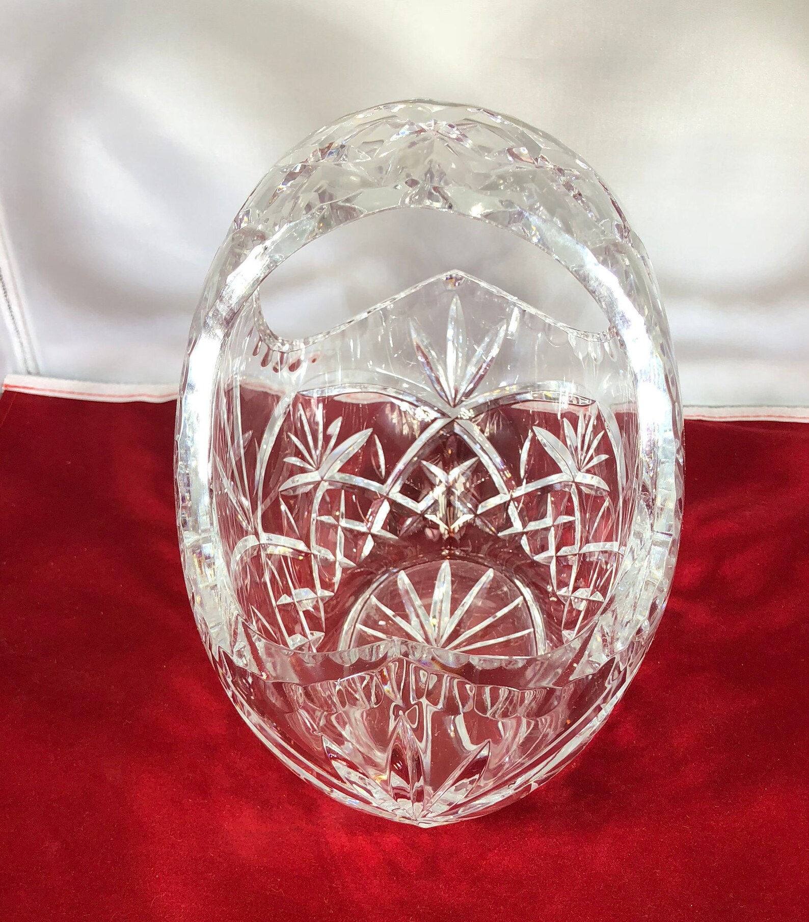 Vintagecut Crystalglass Basketcandy Dishbowlstarburst Etsy
