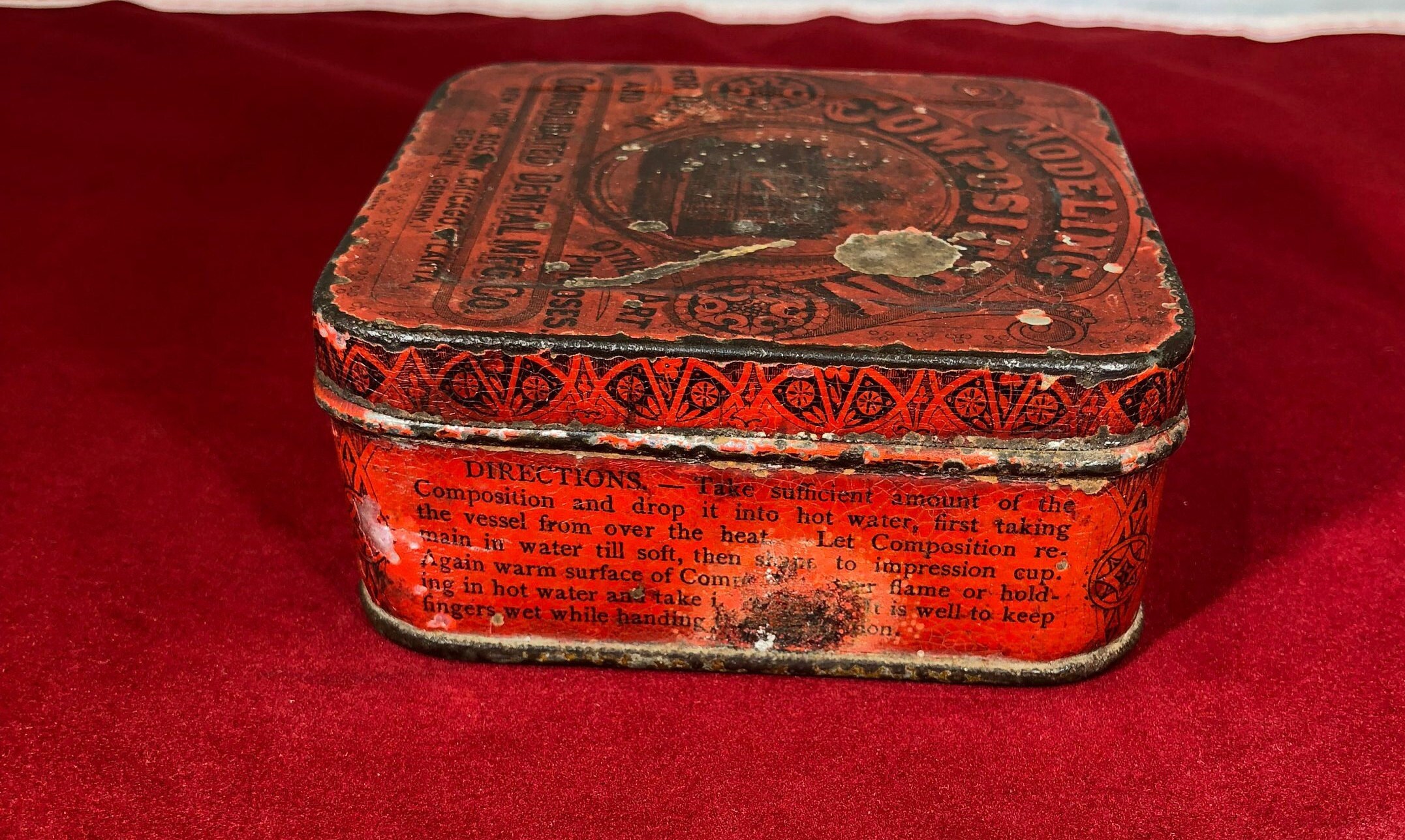 Vintage-tin-modeling Composition-dental-consolidated Dental-mfg Co ...