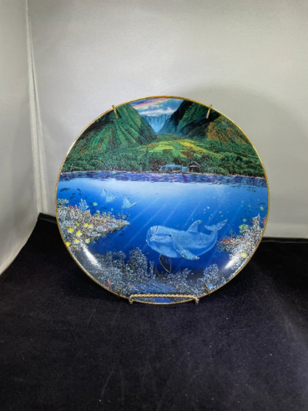 Vintage-plate-chez Paul-underwater Paradise-danbury Mint-robert
