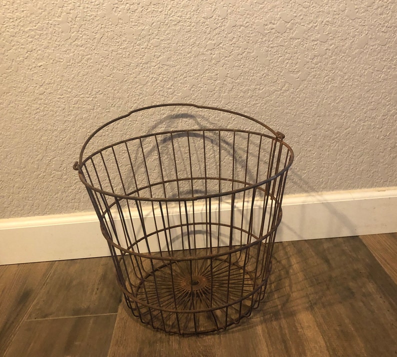 Vintageegg Collecting Basketprimitiverustichome Etsy