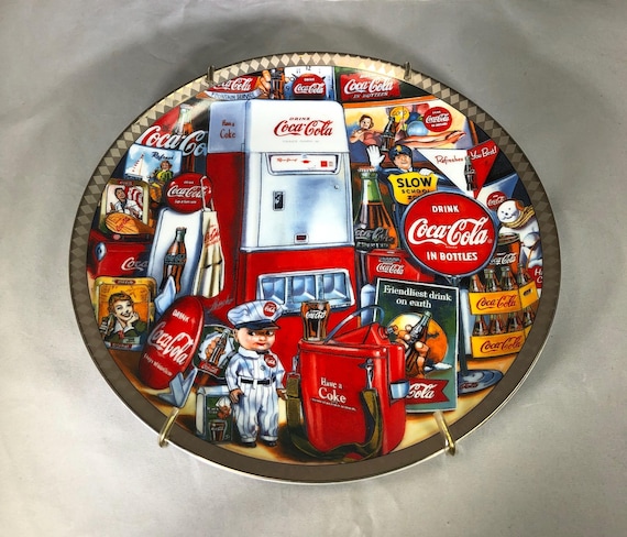 Vintage-collectible-plate-coca Cola-1950-1960-david Lencho-#3225