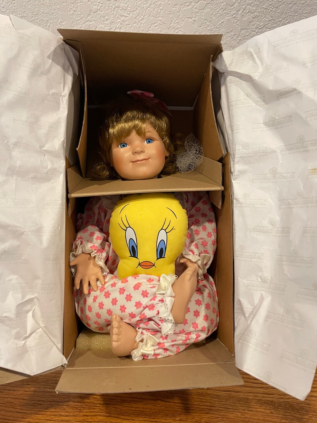 Vintage-ashton Drake Galleries-baby Doll-tweety  Pajamas-girl-collectible-93023