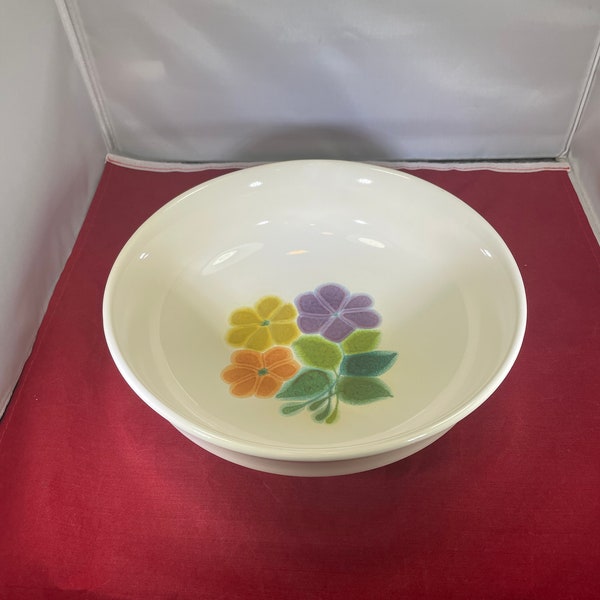 Vintage-Franciscan Ware-Bowl-Floral-Flowers-Earthenware-USA-Serving Ware