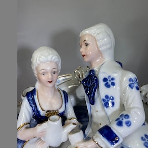 White - Original Blue Pottery Ceramic Couple Decor Item