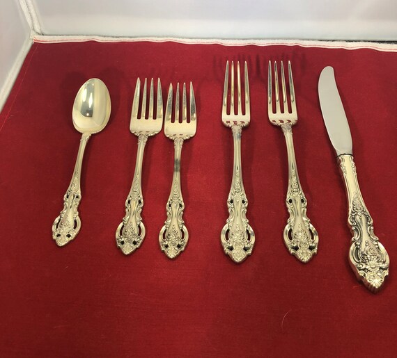 Vintage 6 Silverware Sterling Silver Wallace Silversmith s Forks Spoon Knife Serving Ware Utinsils Etsy