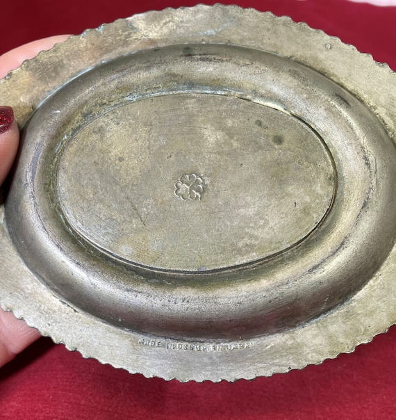 Vintage-ashtray-occupied Japan-metal-oval-home Decor-copper Vintage-ashtray-occupied Japan-metal-oval-home Decor-copper