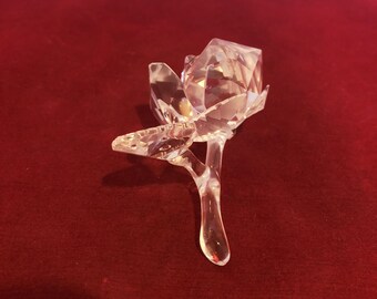 Vintage-swarovski-rose-flower-crystal-clear-figurine-1990-home