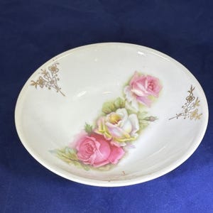 Vintage-Bowl-Miniature-Germany-Pink-White-Flowers