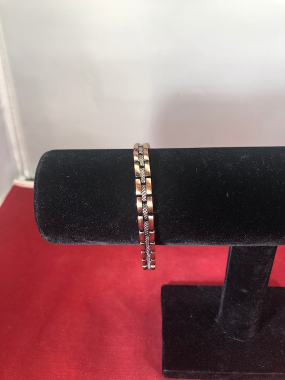 Vintage-Bracelet-Magnetic-Copper-Jewelry-Accessor… - image 1